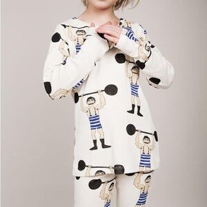 Mini Rodini Strong Man Pajama Long Sleeve Top